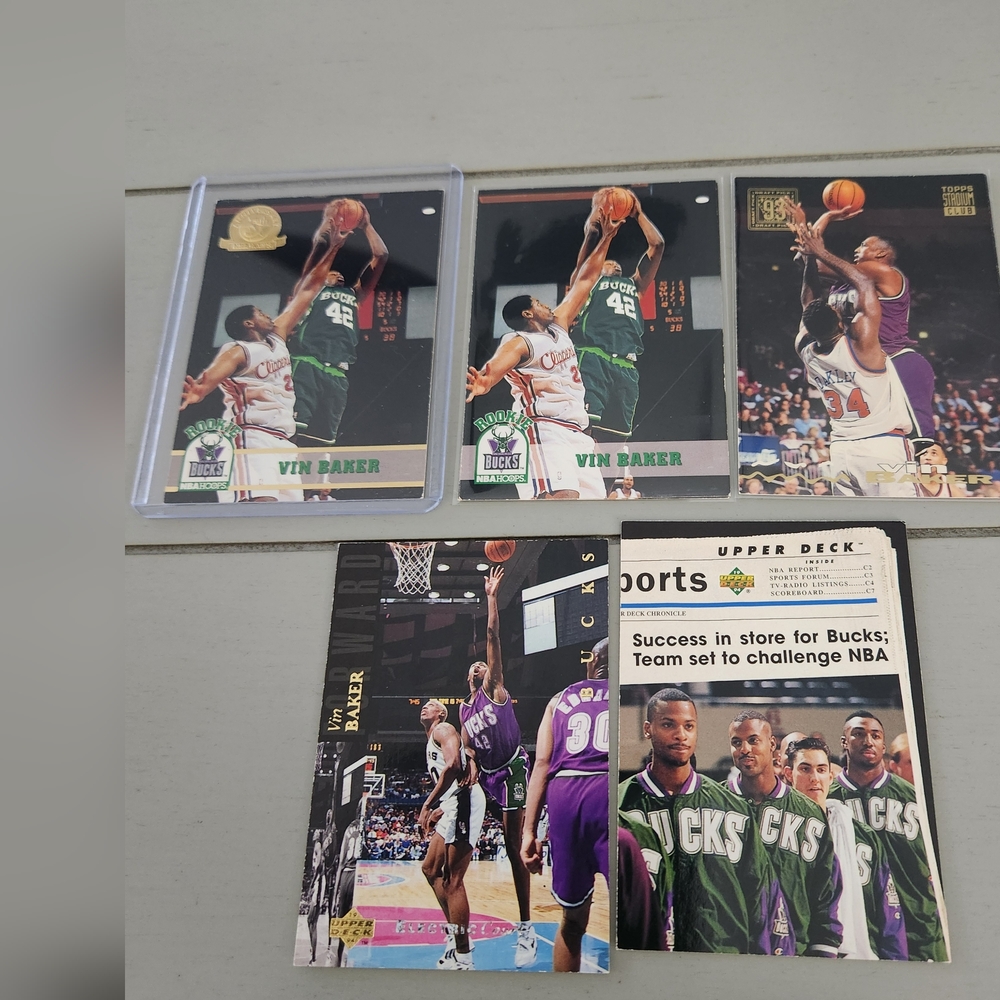 Vin Baker rookies x5